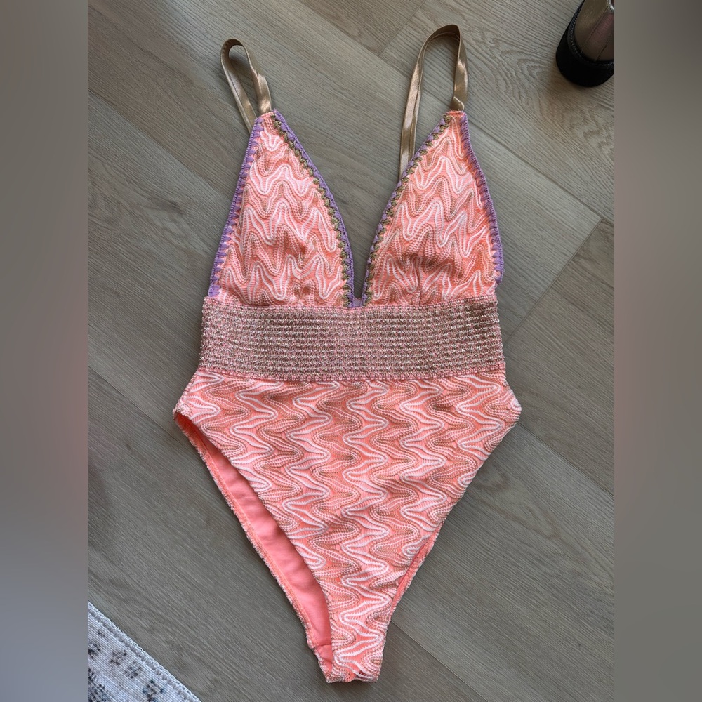 Nordstrom Pink and Gold Kids One Piece